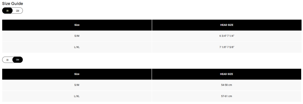 Size guide